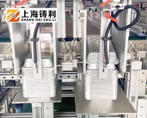Automatic Pneumatic Aluminium Container Making Machine Recyclable Output For Precision Production